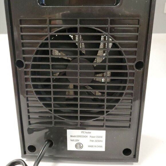 Space Heater GD9215AD4 Electric Ptc Heater With Handle 1500W White & Black Cf87 - Picture 7 of 7